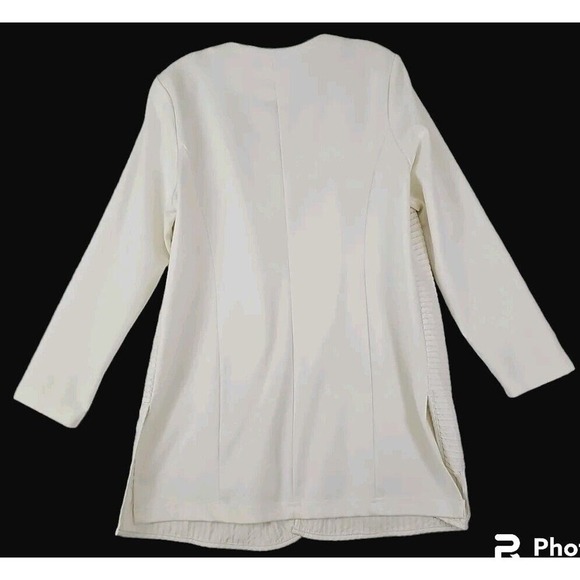 Chico’s ~Woman Size 2 (L) ~ Ivory/Vanilla Cardigans Open Front Long Sleeve. - Picture 4 of 9